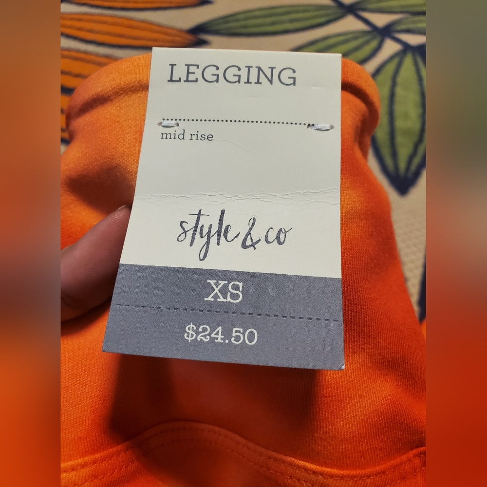 NWT GIRLS MID RISE LEGGINGS XS - Picture 5 of 6